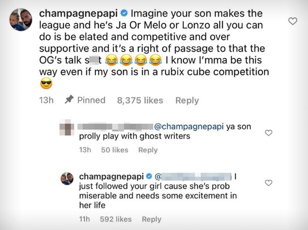 53720C09 4A1B 49B1 8661 922BA593D100 Drake Follows & DMs Troll’s Wife Over Joke About His Son
