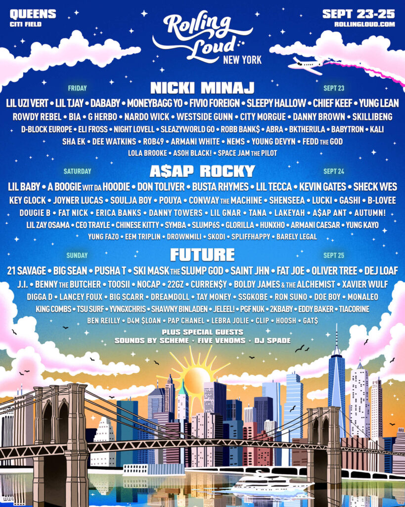 Nicki Minaj, A$AP Rocky, and Future to Headline Rolling Loud New York 2022