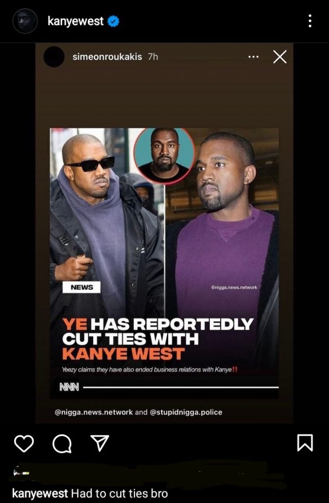 81CE32B6 B186 42D0 BB14 F0B90ECC7527 Kanye West Reacts To Brands Cutting Ties With Him: ‘I’m Still Alive’
