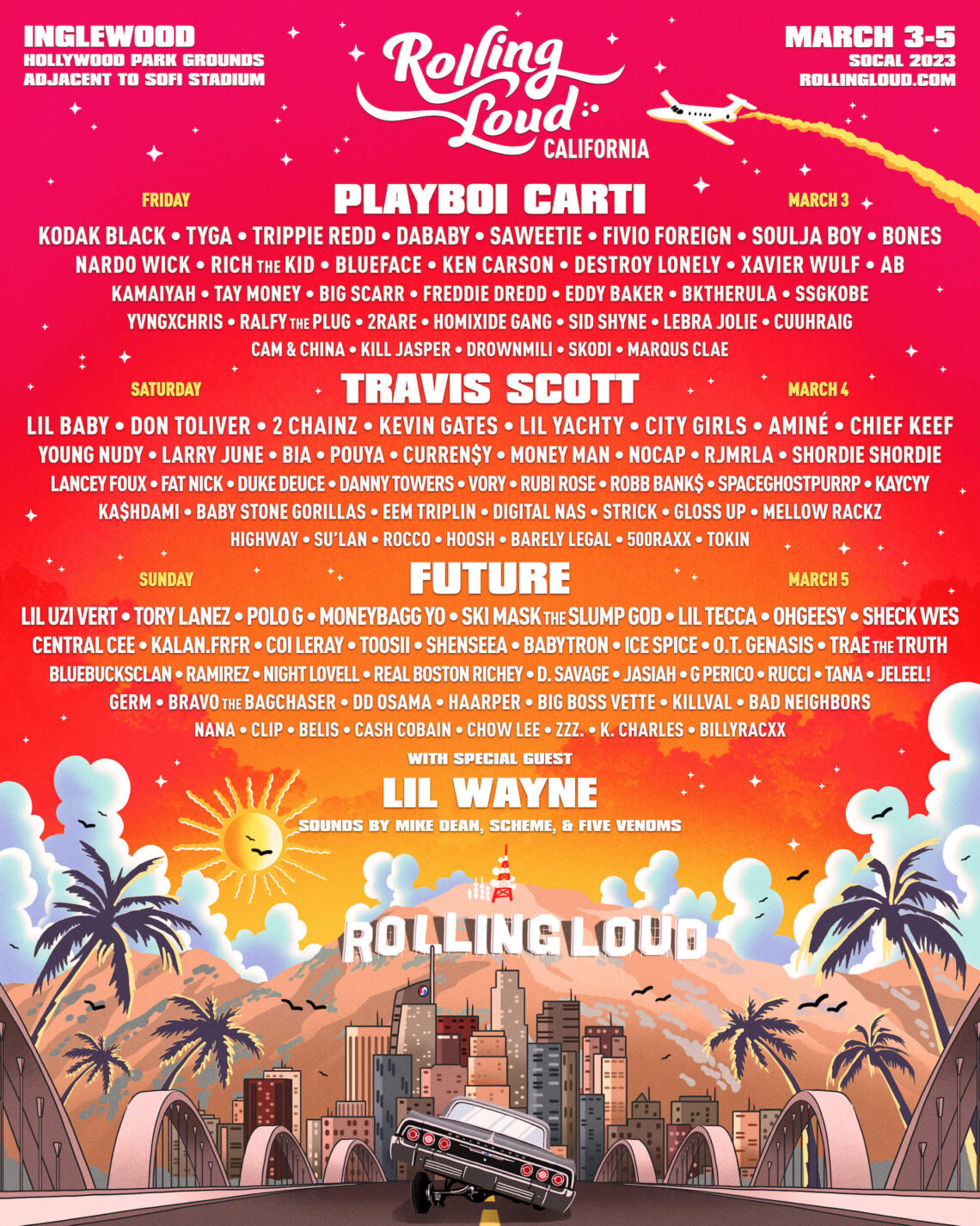 Future, Lil Wayne, Travis Scott & Playboi Carti To Headline Rolling