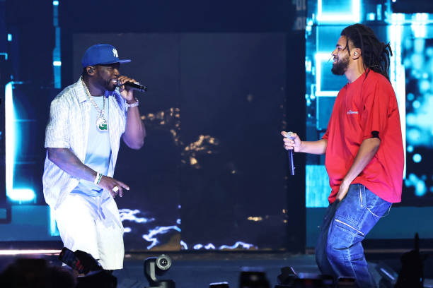 50 Cent Brings J. Cole On Stage in Brooklyn, Hails Get Rich or Die Tryin' as Greatest Album Ever