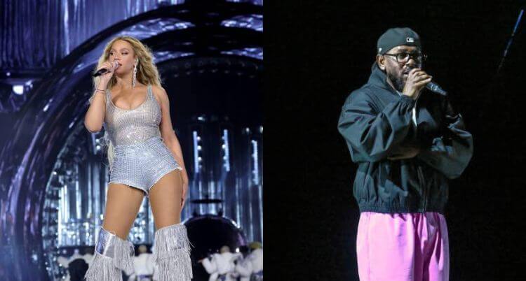 Kendrick Lamar joins Beyoncé on stage at the Renaissance World Tour in LA for a performance of ‘AMERICA HAS A PROBLEM.’