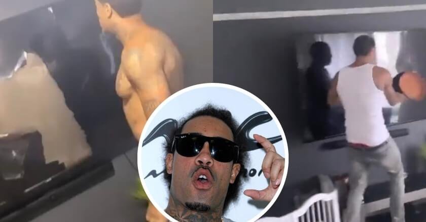 Gunplay’s Estranged Wife Posts Video Of The Drunk Rapper Destroying Their TV