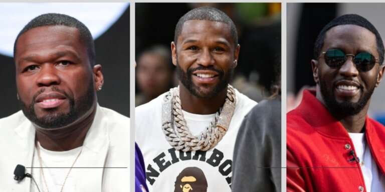 50 cent, Floyd Mayweather and Diddy