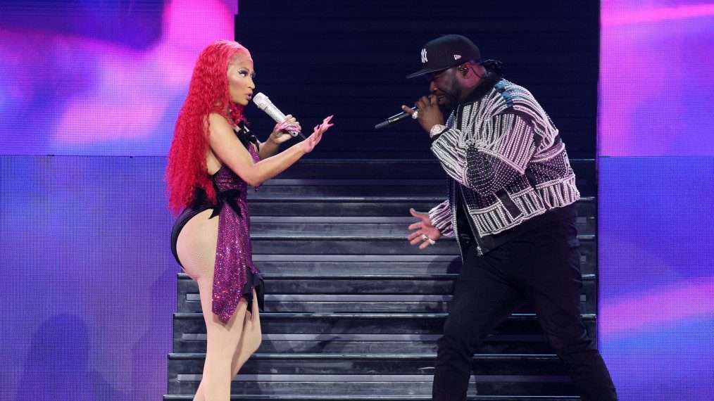 50 Cent Makes Surprise Appearance at Nicki Minaj's NYC Show