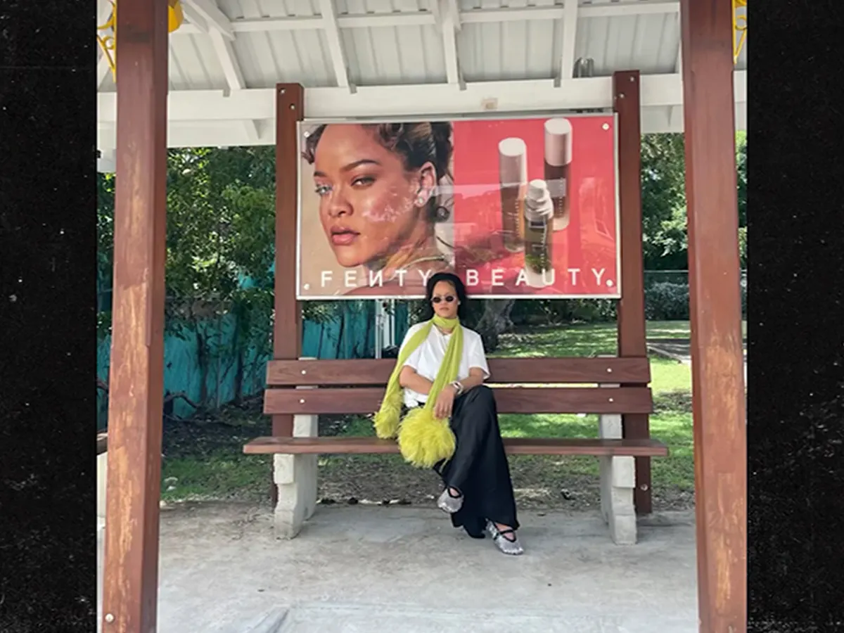 Rihanna's Creative Fenty Beauty Ad at a Bus Stop: "Just Waiting for the Bus... What Poster of Me???"